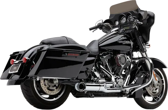 Cobra Chrome 4in 2 Into 1 Full Exhaust Muffler