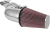 KN Aircharger Air Intake Filter Breather System Chrome