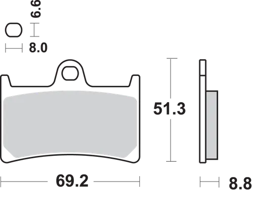 SBS Racing Dual Carbon Front Brake Pad Pair