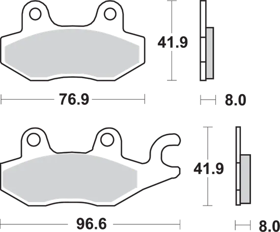 SBS Sintered Front Brake Pad Pair