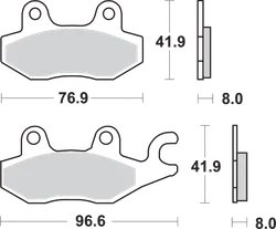 SBS Sintered Front Brake Pad Pair