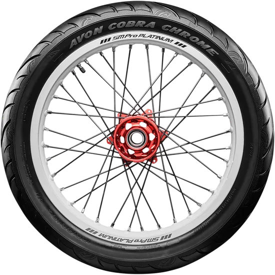 Avon Tire Cobra Chrome Bias Front Tire 100/90-19 57 V Blackwall 2