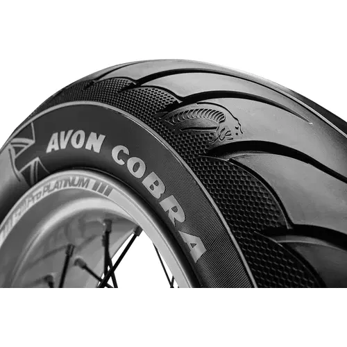 Avon Tire Cobra Chrome Bias Rear Tire 180/70-16 77 H Blackwall Bias TL 4