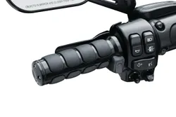 Kuryakyn Black Heated ISO Handlebar Grips Pair for Throttle By Wire