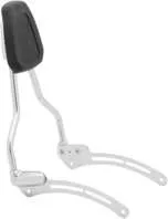 Kuryakyn Chrome Round Sissy Bar Steel Bolt-On Padded Backrest