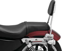 Kuryakyn Chrome Round Sissy Bar Steel Bolt-On Padded Backrest