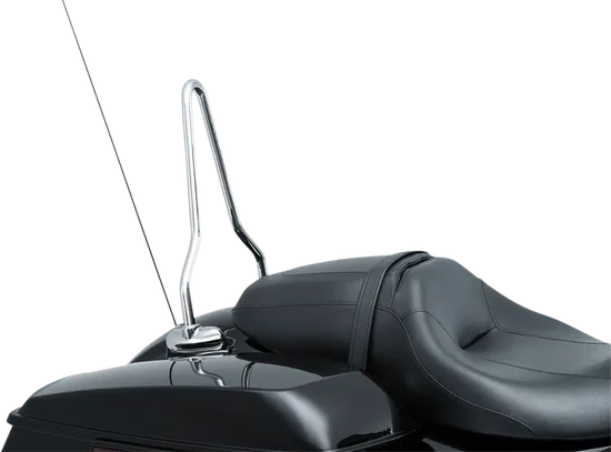 Kuryakyn Chrome Round Sissy Bar Steel Bolt-On Padded Backrest