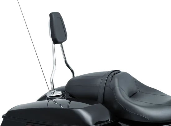 Kuryakyn Chrome Round Sissy Bar Steel Bolt-On Padded Backrest