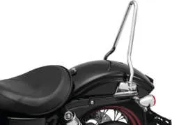 Kuryakyn Chrome Round Sissy Bar Steel Bolt-On Padded Backrest
