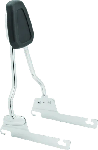 Kuryakyn Chrome Round Sissy Bar Steel Bolt-On Padded Backrest