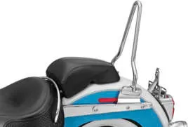 Kuryakyn Chrome Round Sissy Bar Steel Bolt-On Padded Backrest