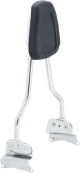 Kuryakyn Chrome Round Sissy Bar Steel Bolt-On Padded Backrest