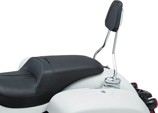 Kuryakyn Chrome Round Sissy Bar Steel Bolt-On Padded Backrest