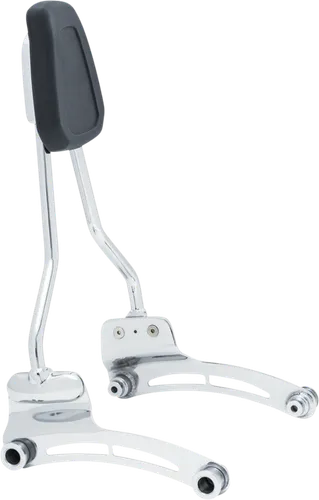 Kuryakyn Chrome Round Sissy Bar Steel Bolt-On Padded Backrest