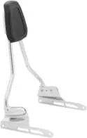 Kuryakyn Chrome Round Sissy Bar Steel Bolt-On Padded Backrest