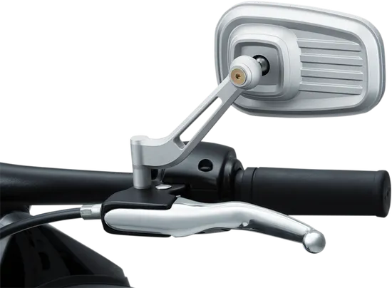 Kuryakyn Dillinger Side Mirrors Convex Silver Pair 3.5x5.5in