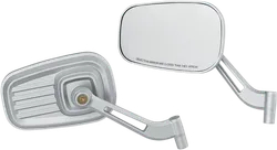Kuryakyn Dillinger Side Mirrors Convex Silver Pair 3.5x5.5in