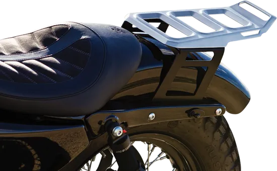 Kuryakyn Dillinger Silver Luggage Rack Steel Bolt-On