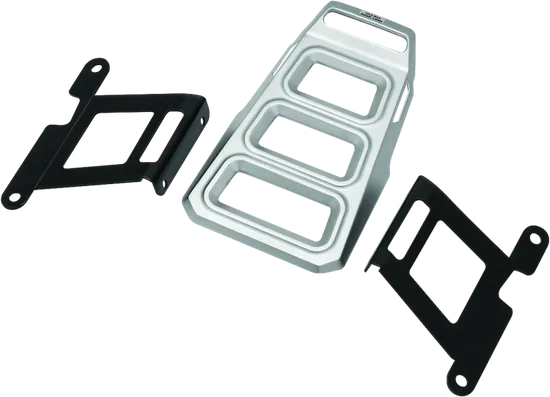 Kuryakyn Dillinger Silver Luggage Rack Steel Bolt-On