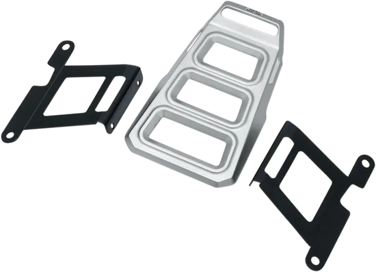 Kuryakyn Dillinger Silver Luggage Rack Steel Bolt-On