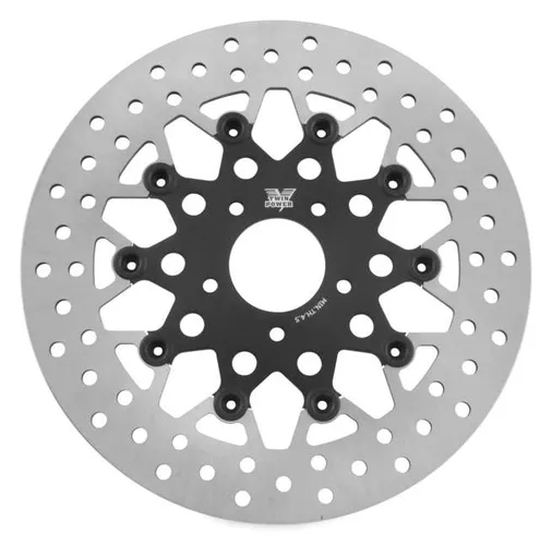 Twin Power 11.8" Floating Black Mesh Front Brake Rotor 1