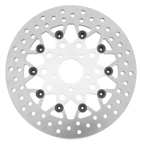 Twin Power 11.8 Floating Silver Mesh Front Brake Rotor 1