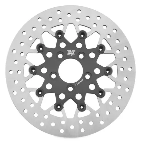 Twin Power Black 11.8 Floating Mesh Rear Brake Rotor Disc 1