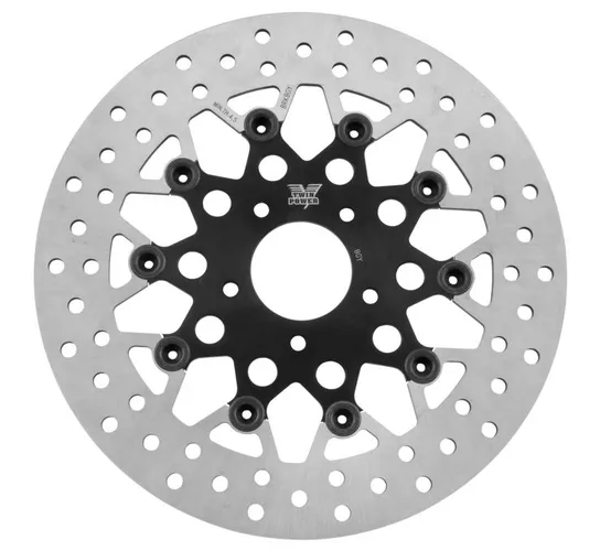 Twin Power Black 11.5in. Floating Mesh Front Brake Rotor Disc 1
