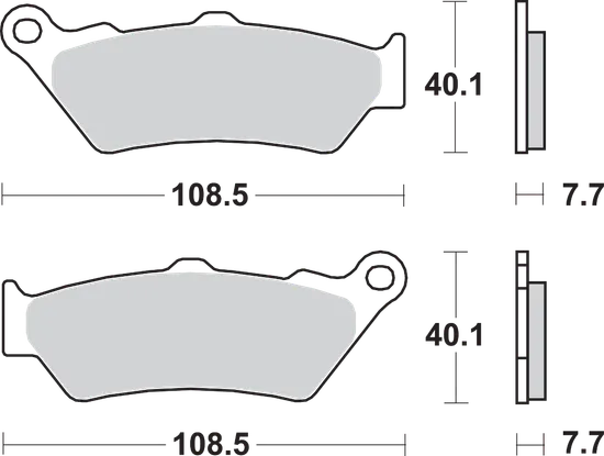 SBS Sintered Rear Brake Pad Pair