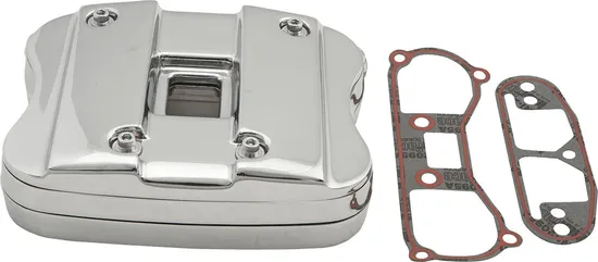 Harddrive Chrome Rocker Box Cover w Gasket Kit