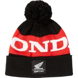 Dcor Adult Unisex Stripe Beanie One Size Black Red