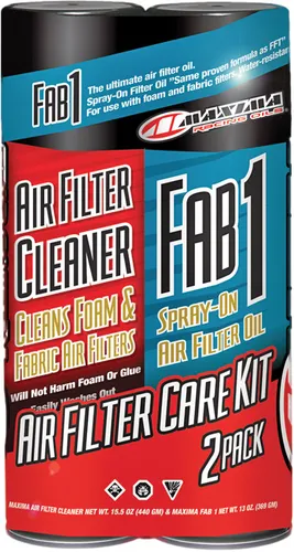 Maxima Air Filter Cleaner Degreaser and Oil Lubricant Lube Combo