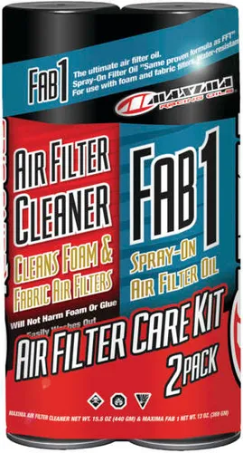 Maxima Air Filter Cleaner Degreaser and Oil Lubricant Lube Combo
