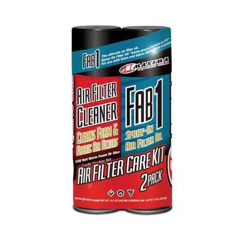 Maxima Air Filter Cleaner Degreaser and Oil Lubricant Lube Combo