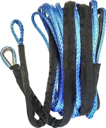 Synthetic Winch Rope 1/4" Diameter X 50ft Blue