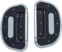 Kuryakyn Chrome Folding Heavy Industry Driver or Passenger Floorboards Set