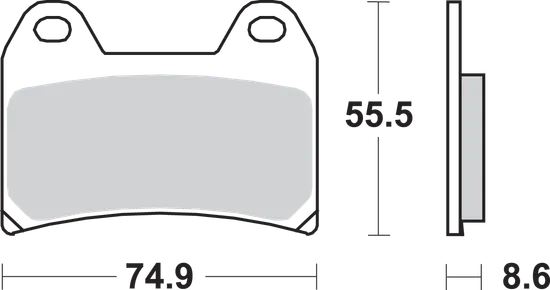 SBS Racing Dual Carbon Front Brake Pad Pair