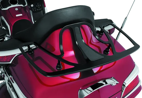 Kuryakyn Cast Aluminum Luggage Rack With Mount Gloss Black