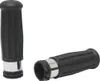 Harddrive Black w Chrome Ring Vintage Grip Pair Set Cable Throttle