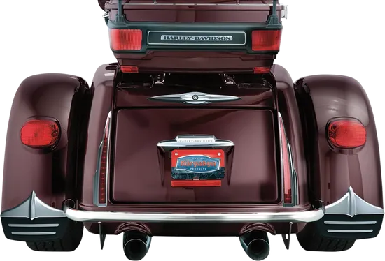 Kuryakyn Chrome Black Rear Mud Flaps Splash Guards