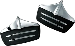 Kuryakyn Chrome Black Rear Mud Flaps Splash Guards
