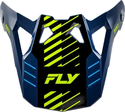 Fly Racing Formula CP Visor '25 Adult Navy Hi Viz Slice