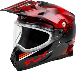 Fly Racing Adult Unisex Trekker Dual Conceal Helmet Snow L Red Black