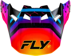 Fly Racing Formula CC Tektonic Visor '24 Youth Black Orange Yellow Tektonic