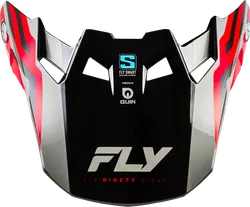 Fly Racing Formula S Carbon Byte Visor '26 Youth Adult Red Gray Carbon Byte