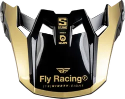 Fly Racing Formula S Carbon Legacy Visor '24 Youth Adult Black Gold Legacy