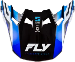 Fly Racing Formula S Carbon Byte Visor '26 Youth Adult Blue White Carbon Byte