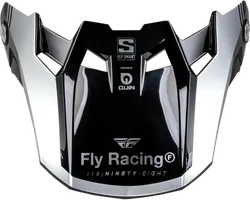 Fly Racing Formula S Carbon Legacy Visor '24 Youth Adult Black Silver Legacy