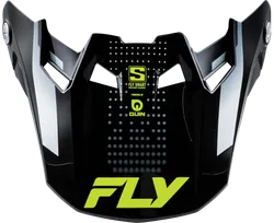 Fly Racing Formula S Visor '25 Youth Adult Black Gray Hi Viz Protocol