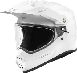 Fly Racing Adult Unisex Trekker Solid Helmet Full Face XS White